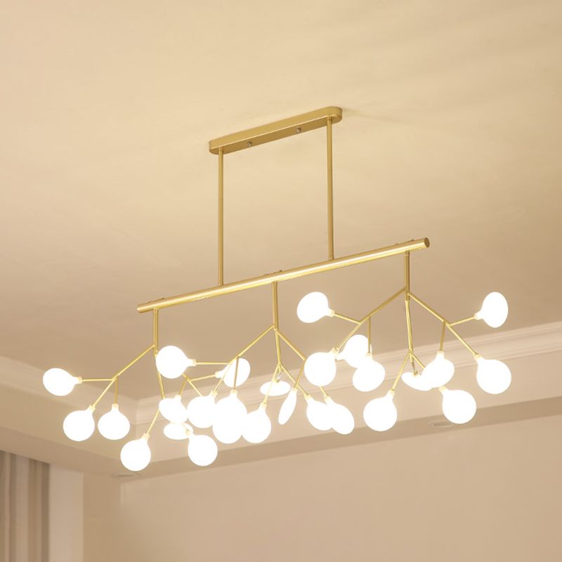 Modern Style Firefly Island Pendant Simple 27 Lights Island Light for Dining Room