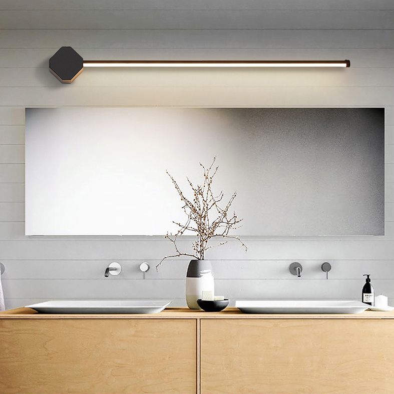 Minimaliste moderne de style minimaliste linéaire lumineux lumineux en métal 1 lumière lumineuse légère