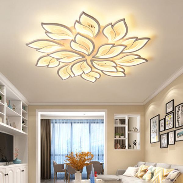 Les appareils d'éclairage de plafond affleurants de fleur de style moderne acrylique multi lumières ont mené la lampe affleurante de bâti