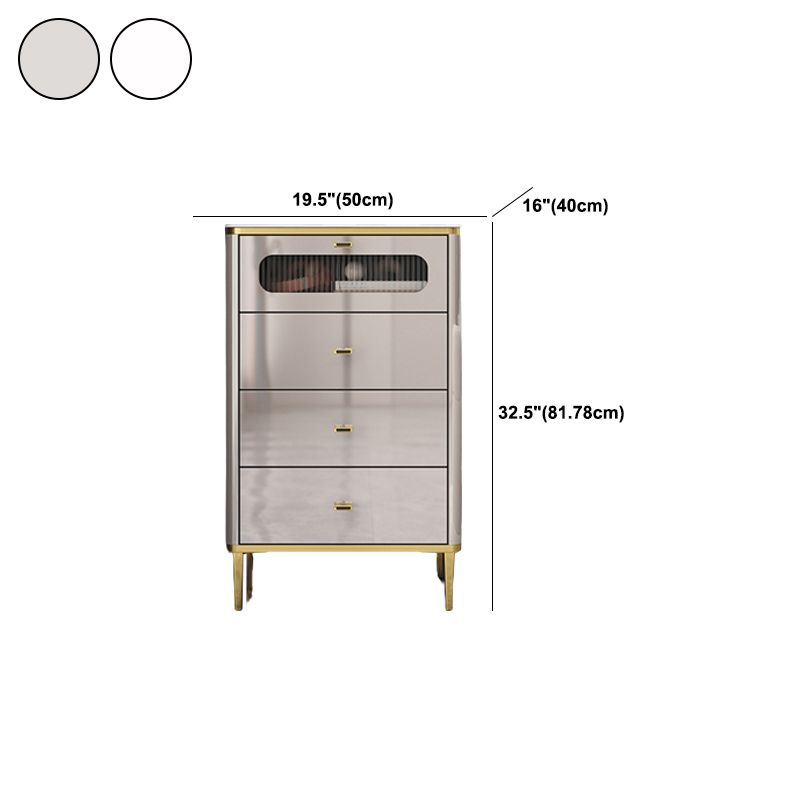 Contemporary Storage Chest Vertical Storage Chest Dresser 15.7" Wide