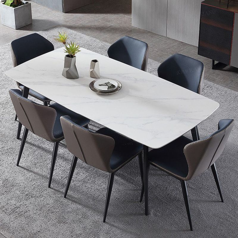 4 Legs Contemporary Dining Room Table Rectangle Dining Side Table