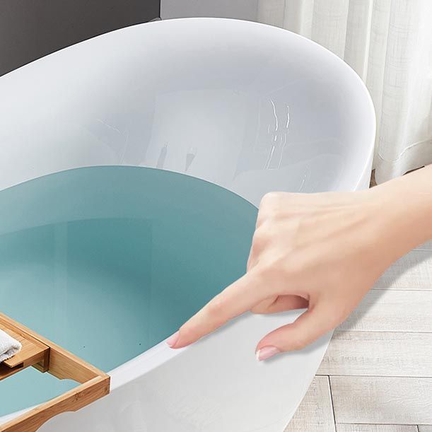 Modern Acrylic Bath Tub Freestanding Matte Finish Bathtub for Home