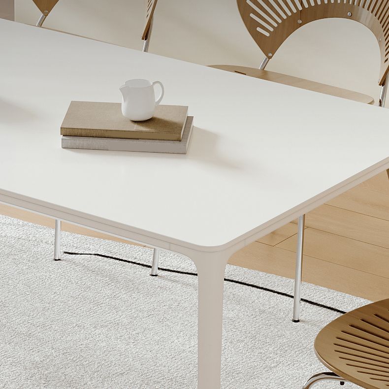 Scandinavian Dining Table Set 1/4/5 Pieces with Metal Base Kitchen Furniture Set