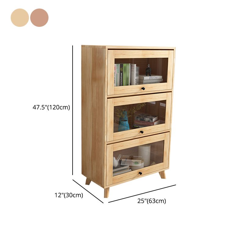 Manufactured Wood Standard Bookcase Scandinavian Bookcase with Door