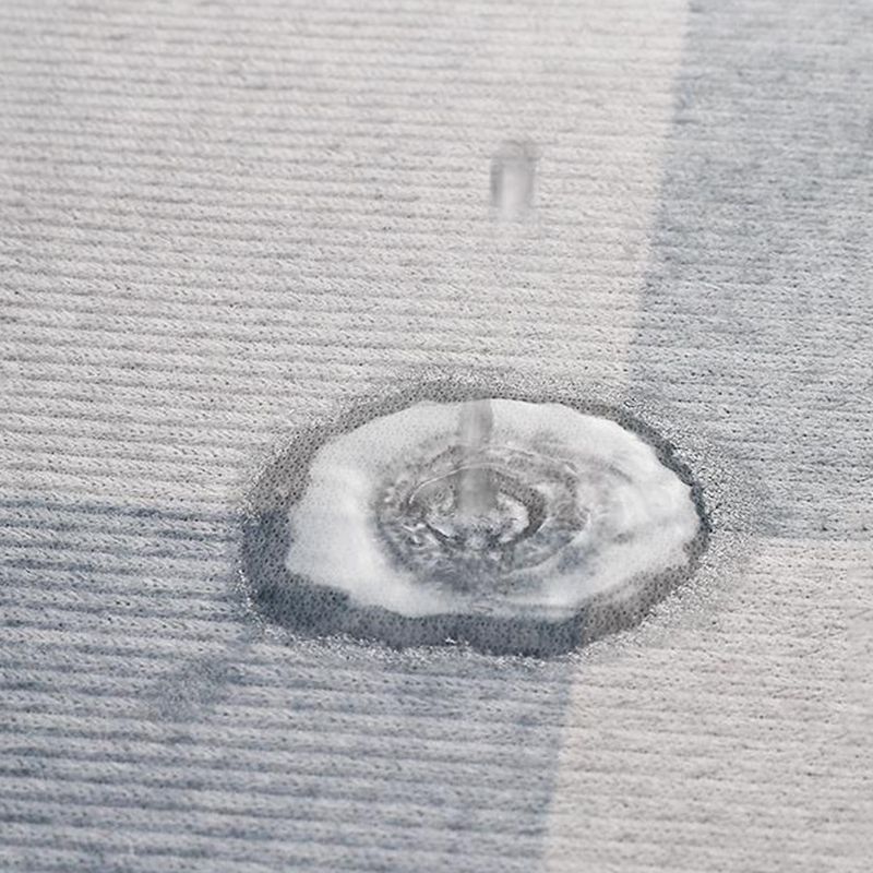 Light Gray Modern Rug Streak Polyester Rug Washable Rug for Living Room