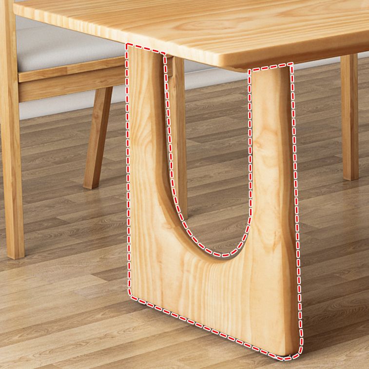 Modern 1/2/4/5/6/7 Pieces Dining Set Rectangle Dining Table Set with Wood Chairs