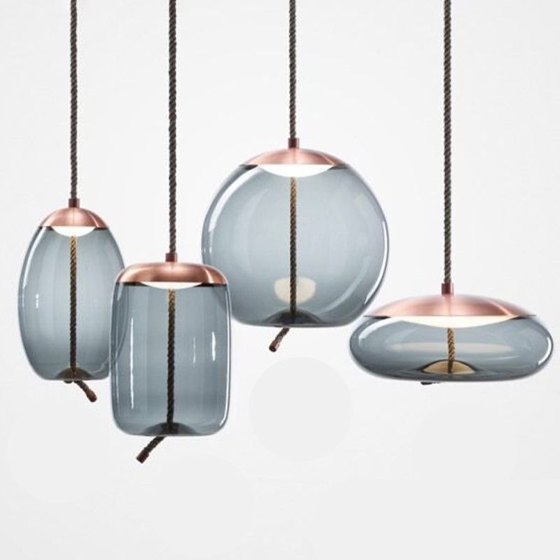 Hangende hanglamp Minimalistisch glazen eetkamer Hangende verlichtingsarmatuur