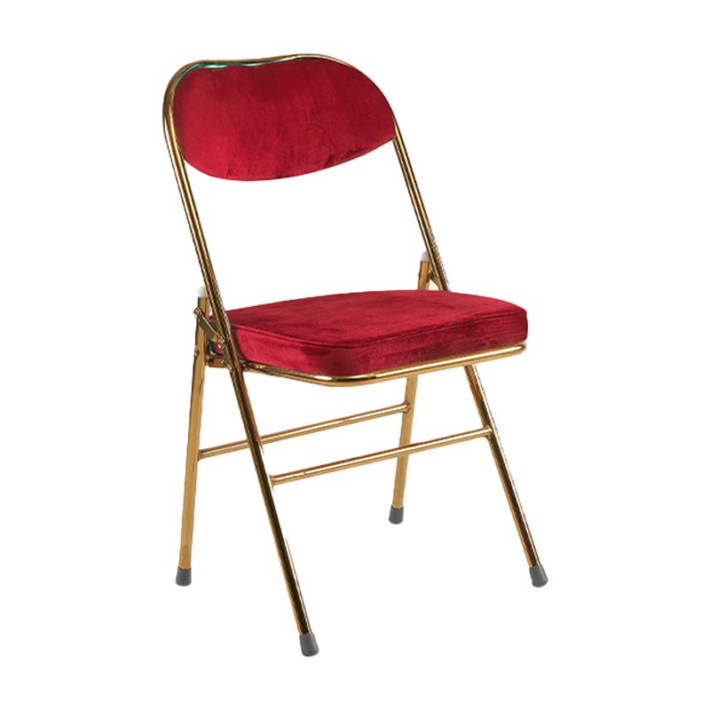 Silla lateral escandinava de terciopelo con respaldo abierto, sillas de comedor plegables con acabado mate