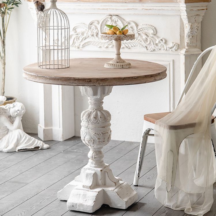 Countryside Waterproof Wood Courtyard Table Round Outdoor Table