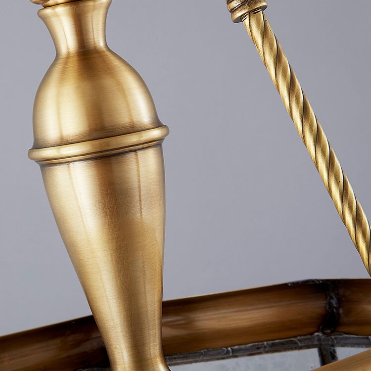 Schoolhouse Close to Ceiling Chandelier Traditional Brass Close to Ceiling Lighting