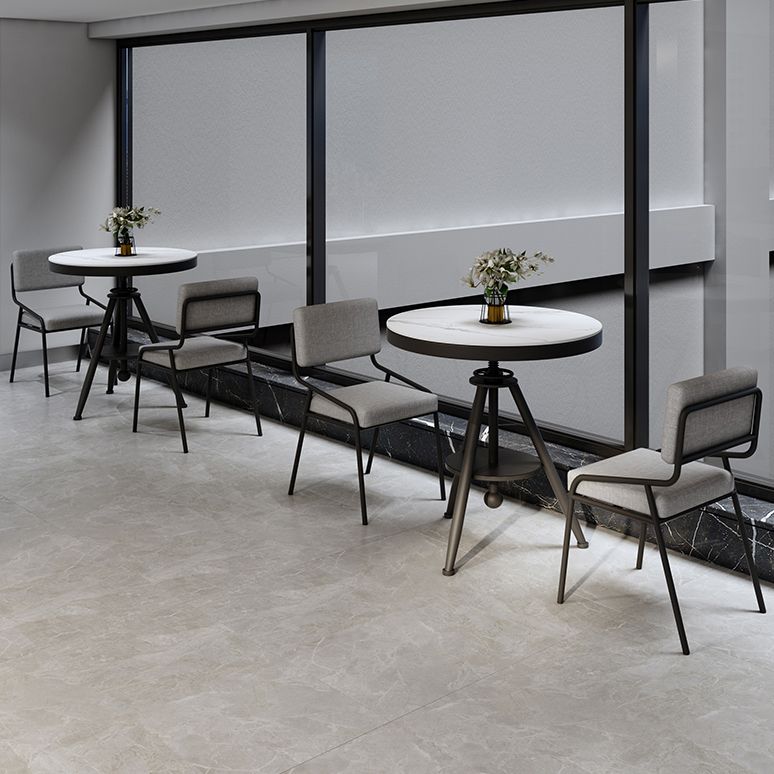Moderner Stil Home Sintered Stone Esstisch runden Form Tisch mit einzelnen Sockelbasis