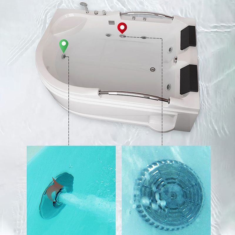 Free Form White Bathtub Bathroom Back to Wall Modern Bath Tub