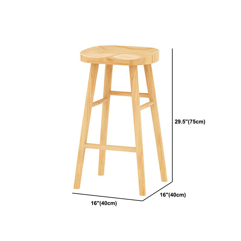 Modern Rectangle Solid Wood Bar Table Set 1/5/9 Pieces Counter Table with Backless Stools