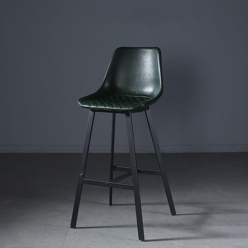 Modern PU Leather Bar-stool Bucket Seat Counter Bar Stool with Metal Legs