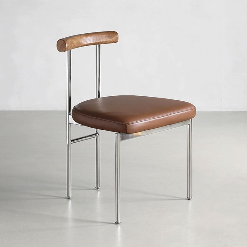 Les chaises latérales de salle à manger tapissées par style industriel ouvrent les chaises sans bras de salle à manger de dos