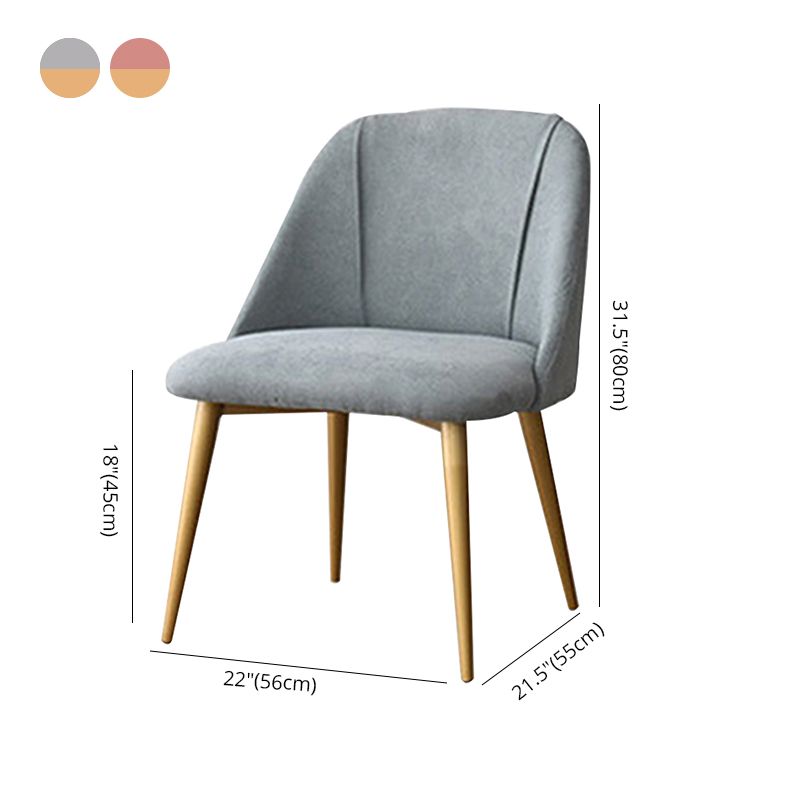 Sillas de comedor sin brazos contemporáneas de metal Silla mate Parsons de tela para Brasserie
