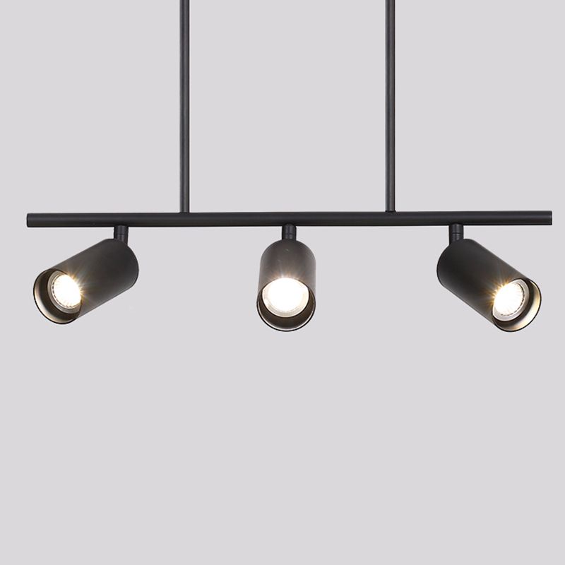 Cylinder Island Lights Contemporary Metal Island Lighting Fixture for Kitchen