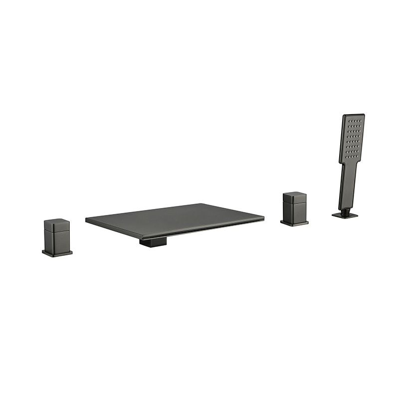 Modern Bathroom Faucet Copper Wall Mounted Waterfall Bathtub Faucet