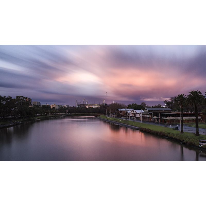 City View Mural Wallpaper Mildew Resistant Wall Covering for Meeting Room Decoration