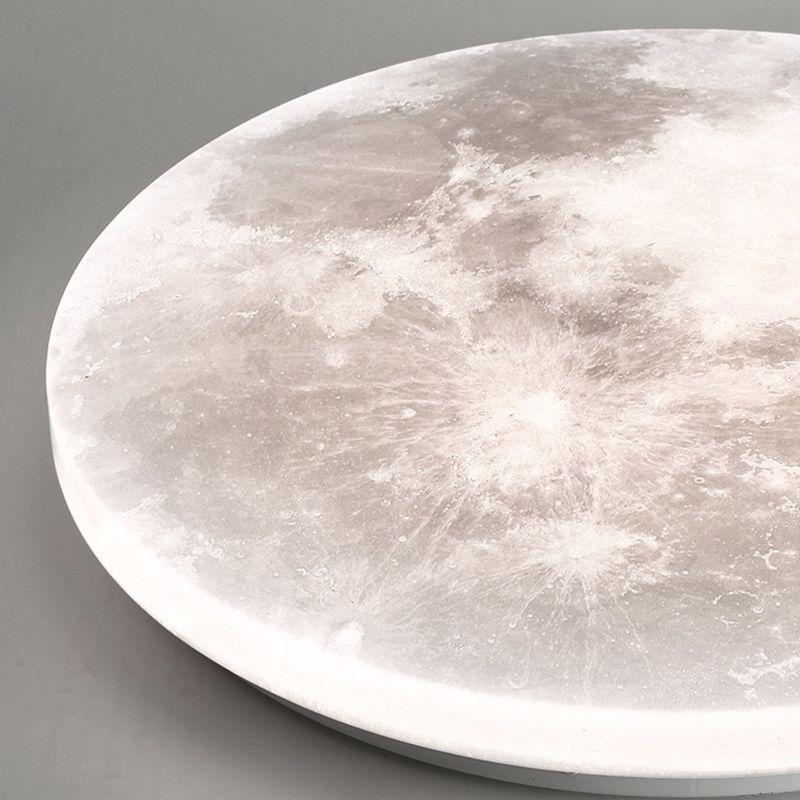 Moon Ceiling Light Fixture Contemporary LED Flush Mount for Bedroom