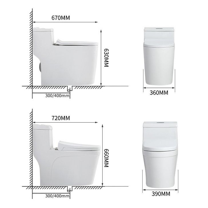 Traditional 1 Piece Flush Toilet Floor Mounted Urine Toilet for Bathroom