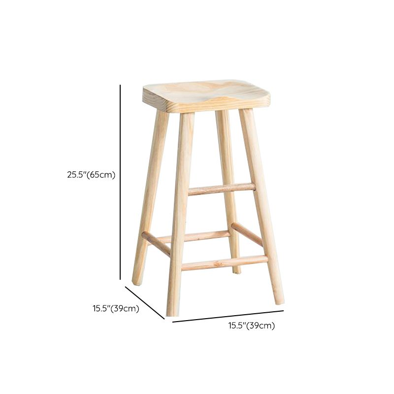 Natural Bar Table Set Industrial 1/3 Pieces Rectangle Solid Wood Counter Table Set