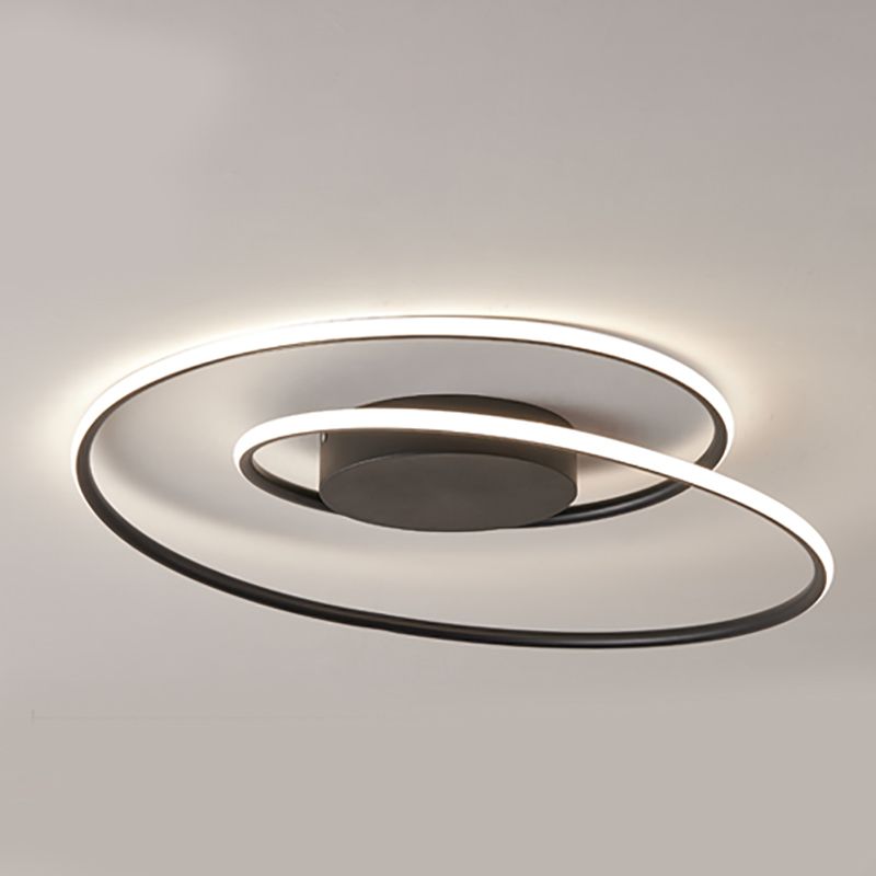 Lámpara de techo de línea LED con montaje empotrado estilo modernista para sala de estar y comedor
