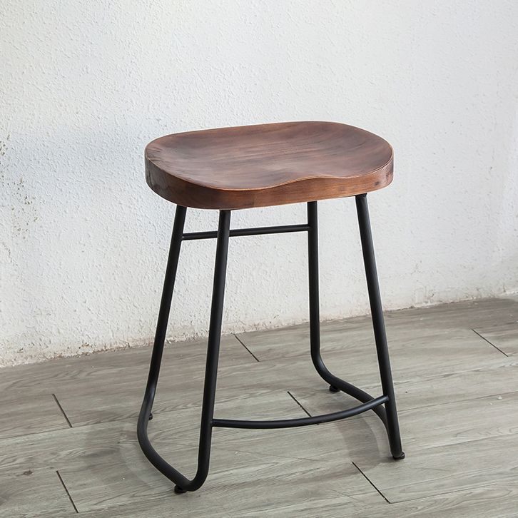 Modern Footrest Solid Wood Bar Stool Dessert Shop Backless Stool