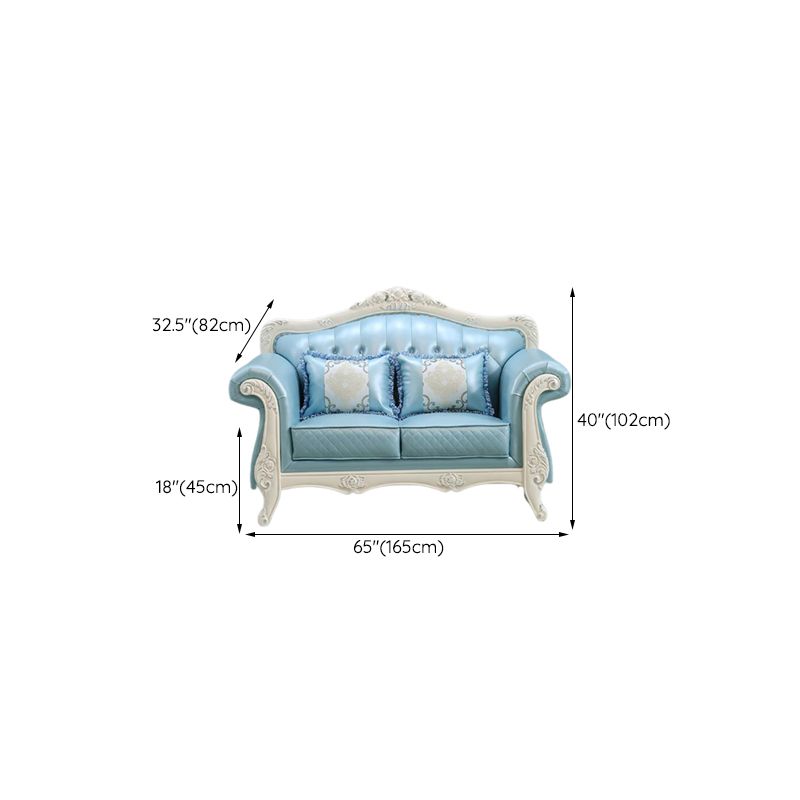 37" High Sofa Rolled Arm Sofa with Tufted Split-Back for Living Room