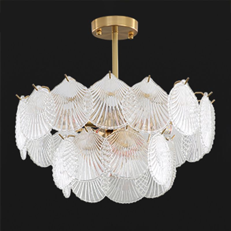 Luces colgantes de forma única luces de lámpara de vidrio de estilo moderno en oro