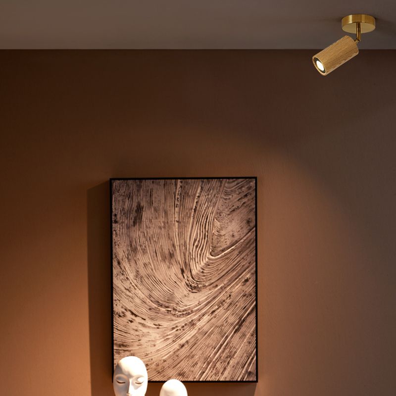 Modern Flush Mount Cylinder Shape Ceiling Light with Metal Shade for Passage