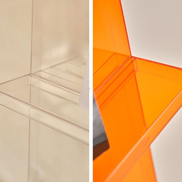 Scandinavian Acrylic Etagere Bookshelf Closed Back Vertical Bookshelf