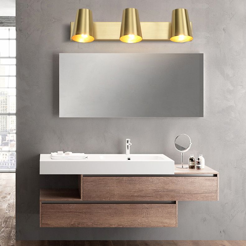 Kegelförmige Wandleuchte Nordic Metall Badezimmer Wandhalterung Leuchte in Gold