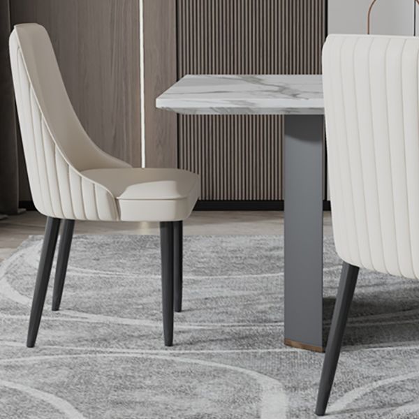 Faux Leather Dining Chair Parsons Home Arm Dining Side Chair