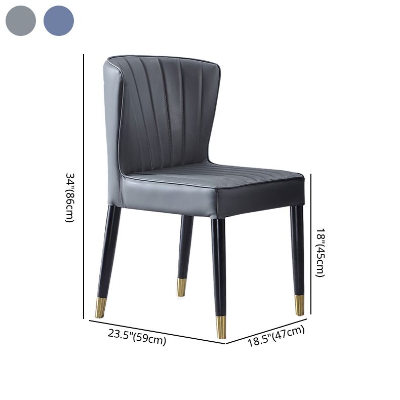 Indoor Scandinavian Side Chair Upholstered Wingback Wood Dining Room Chair