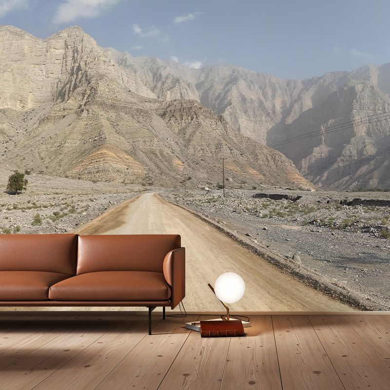 Contemporary Photography Style Desert Mural Wallpaper Mildew Resistant for Home