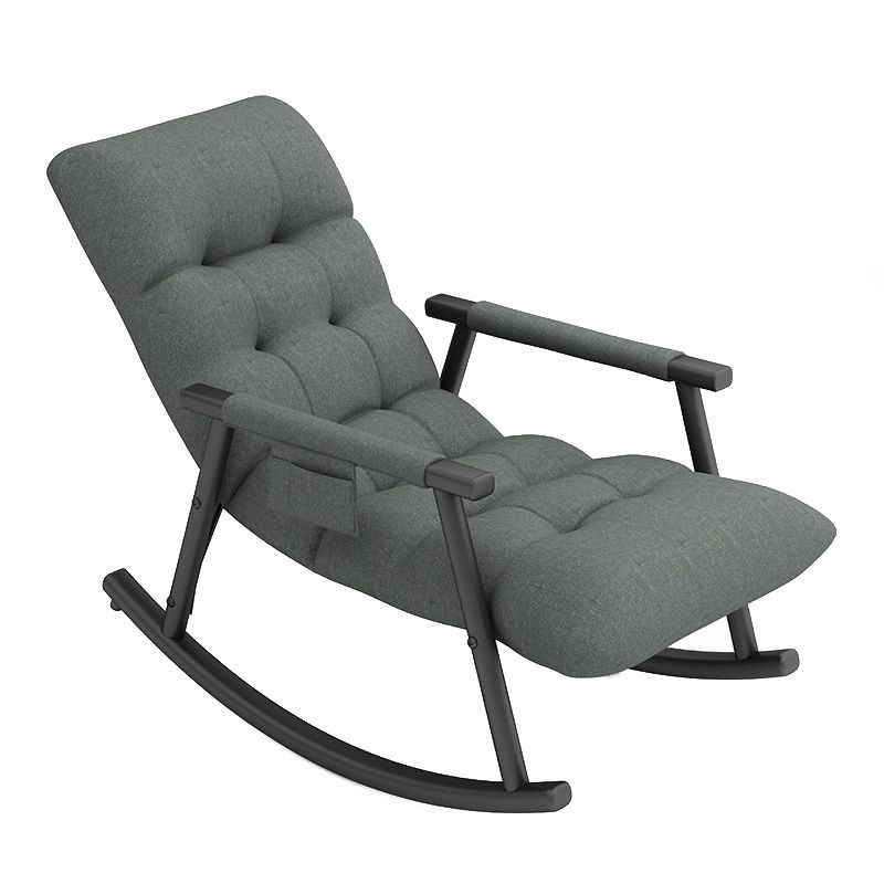 Mid Century Modern Indoor Rocking Chair Single Rocking Chair with Cushion