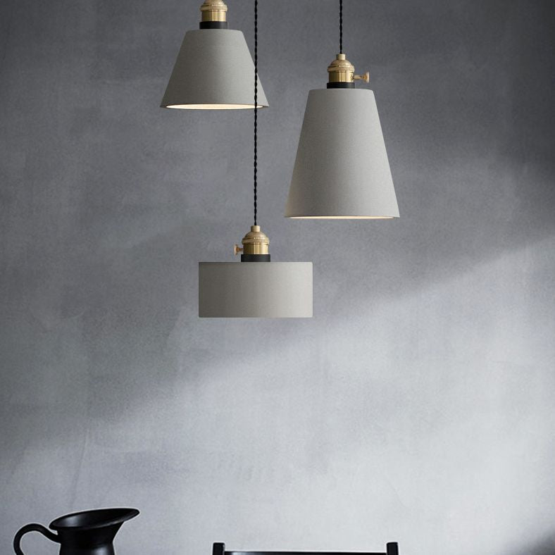 Luce a soffitto a sospensione geometrica Stile minimalista in stile Grigio Apco sospeso Luce a sospensione