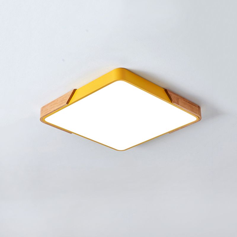 Lámparas de techo de montaje empotrado cuadradas de 1 luz, luz empotrada LED de metal moderno