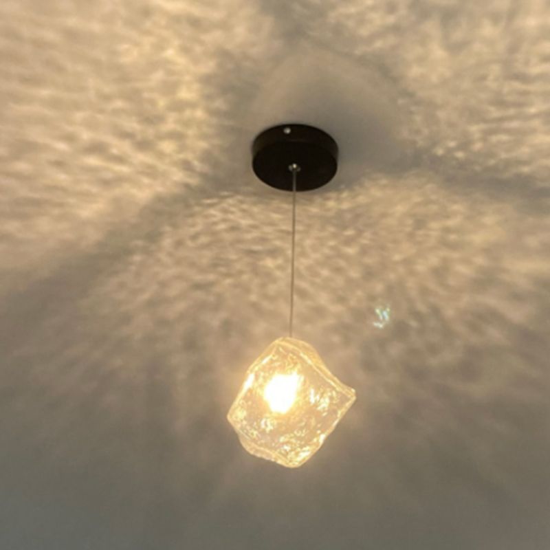 Multi Lights Geometric Cluster Pendant Light Modern Style Glass Down Lighting