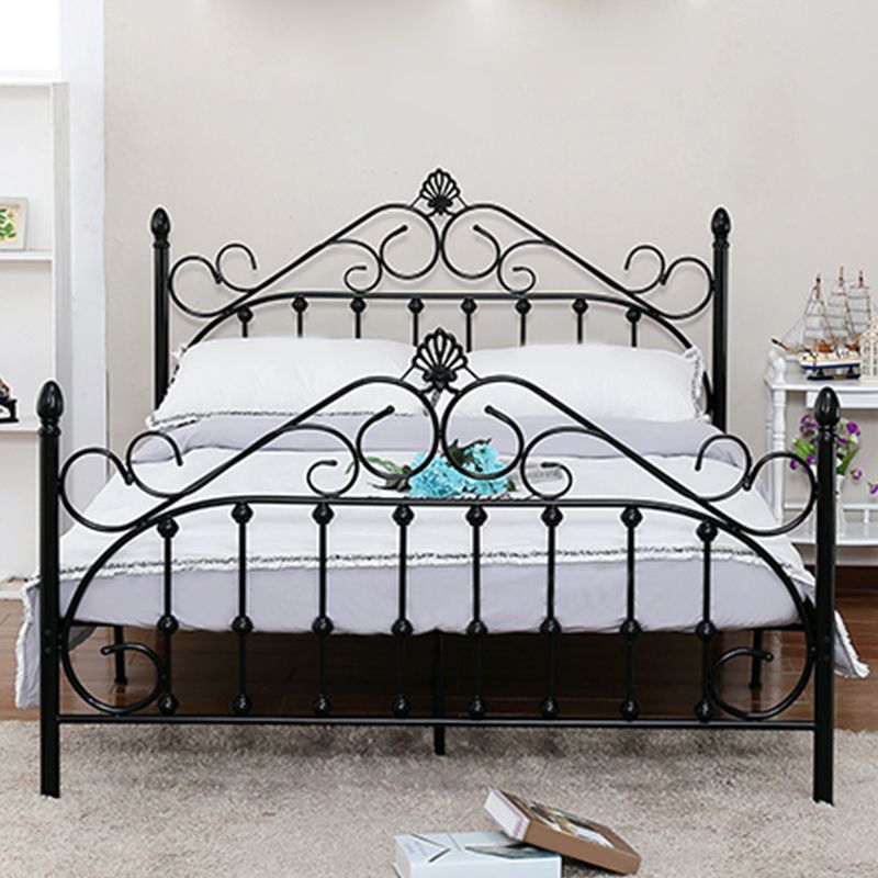 Modern Metal Folding Bed Arched Open-Frame Bed with Headboard