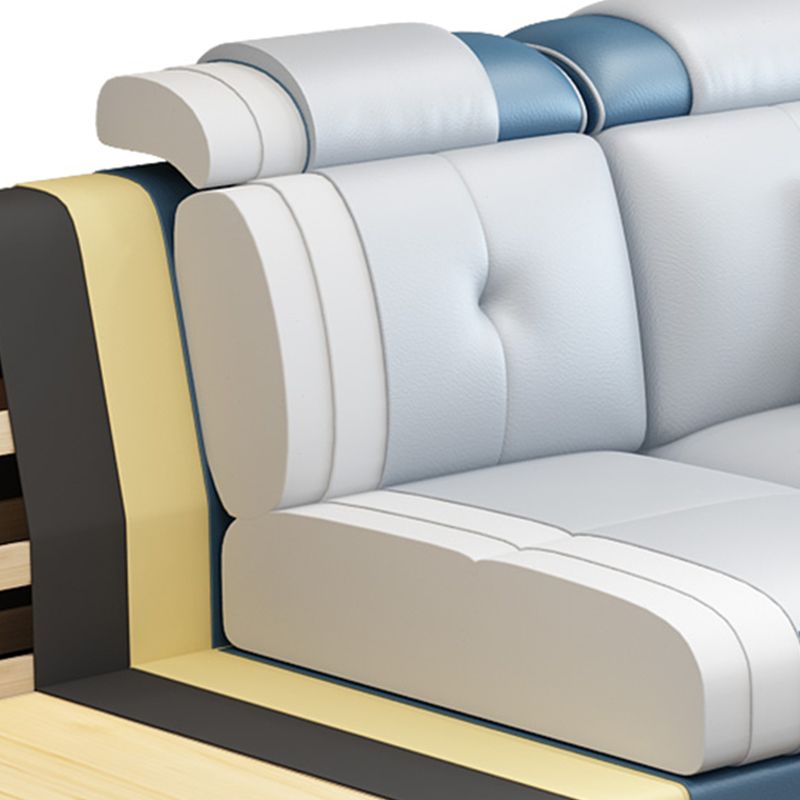 133.07" L x 70.86" W x 35.43" H Stain-Resistant Faux Leather Pillow Top Arm Sectionals