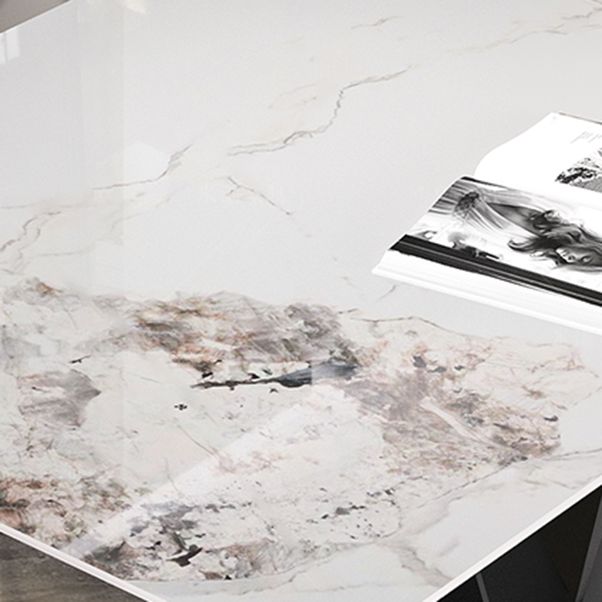 Modern Rectangle Sintered Stone Table Set 1/4/5/7 Pieces Dining Set