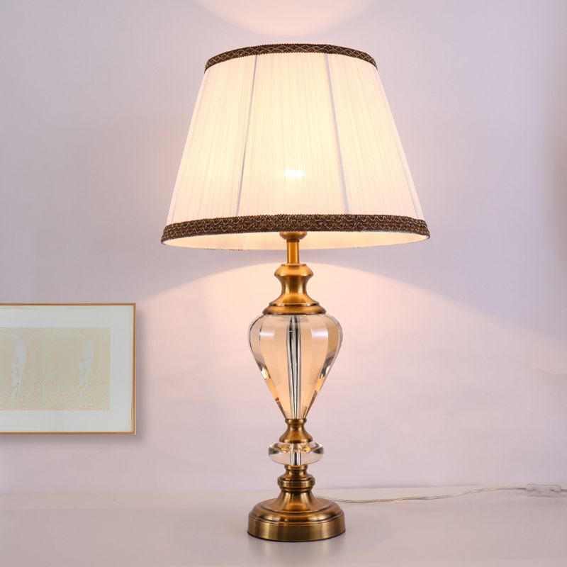 Tarea de lágrima modernista Iluminación de la tarea Cristal cortada a mano 1 Lámpara de lectura de la cabeza en beige
