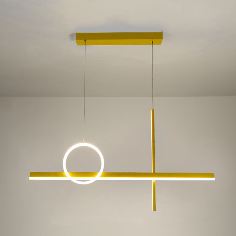 3 Light Linear Island Lights Contemporary Metal Island Lighting Fixture