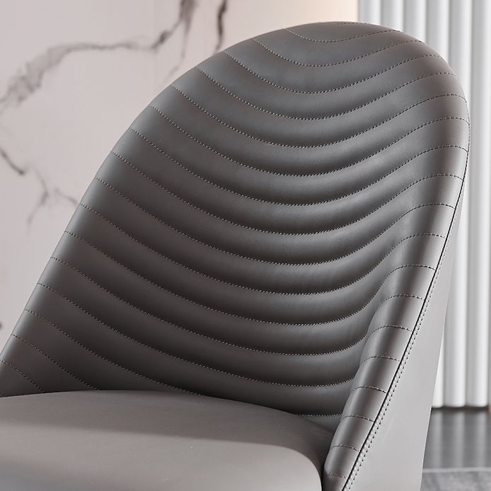 Faux Leather Dining Chair Parsons Upholstered Chair for Dining Room