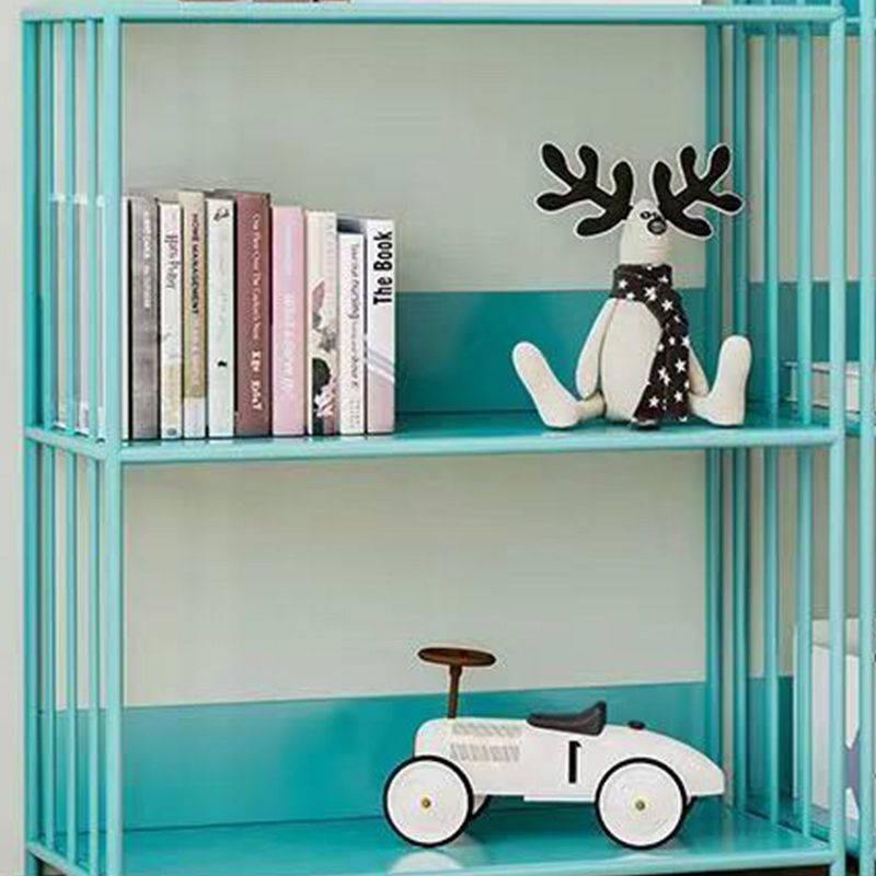 Scandinavian Metal Bookcase Standard Open Back Bookshelf with Shelves