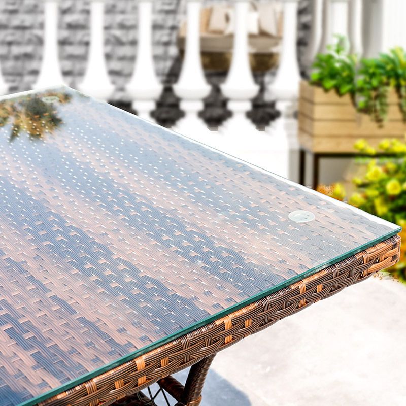 Modern Style 1/5 Pieces Dining Set PE Wicker Dining Table Set for Outdoor