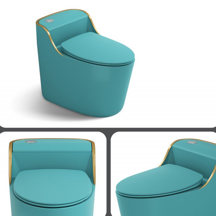 Modern Toilet Bowl Siphon Jet Toilet with Slow Close Seat for Bathroom