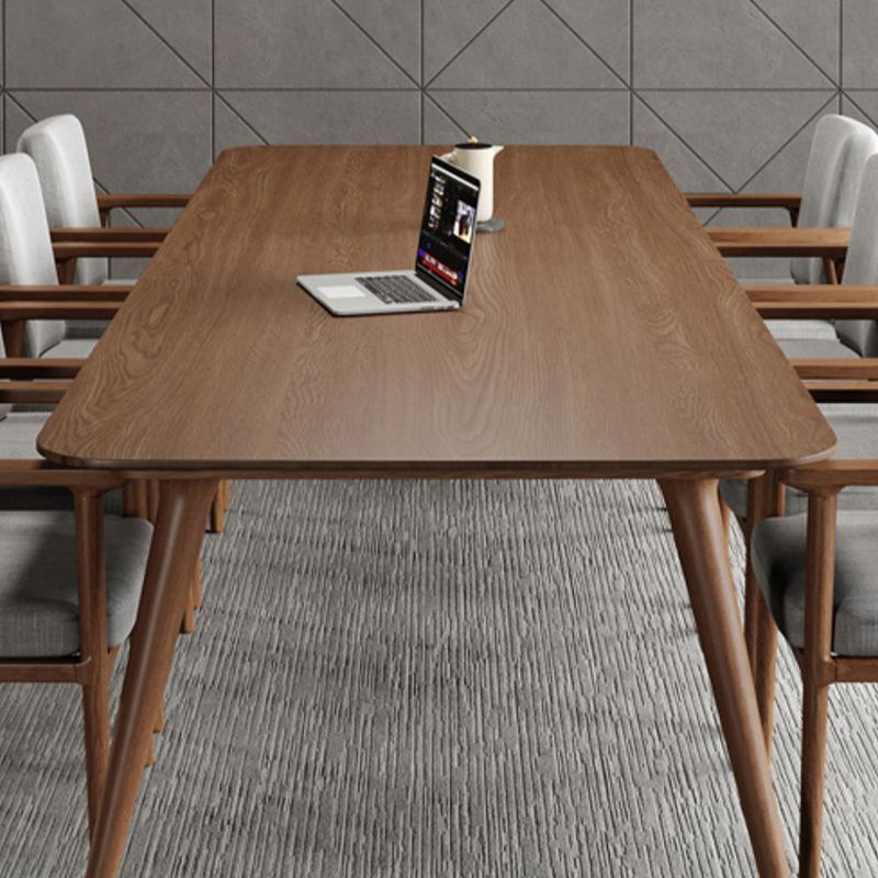 Pine Wood Top Dining Table Contemporary Dining Table with 4 Legs